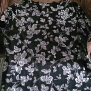 Floral glittery blouse